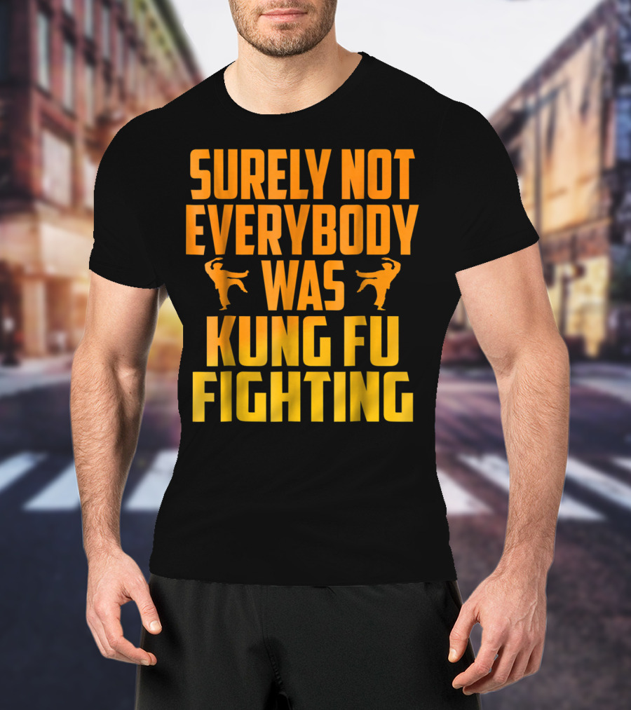 Surely Not Everybody Was Kung Fu Fighting Retro Kung Fu Pose T-Shirt