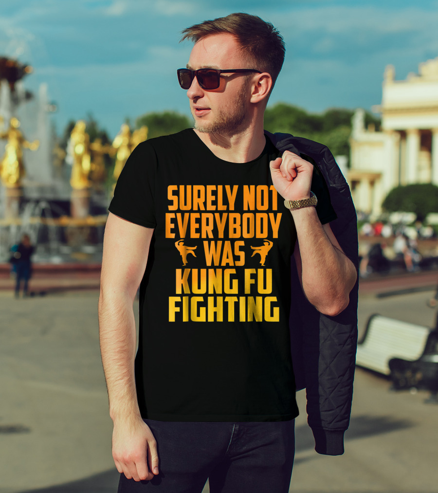 Surely Not Everybody Was Kung Fu Fighting Retro Kung Fu Pose T-Shirt