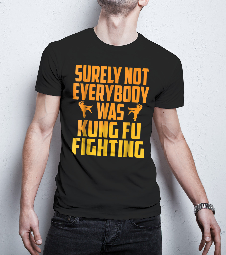 Surely Not Everybody Was Kung Fu Fighting Retro Kung Fu Pose T-Shirt