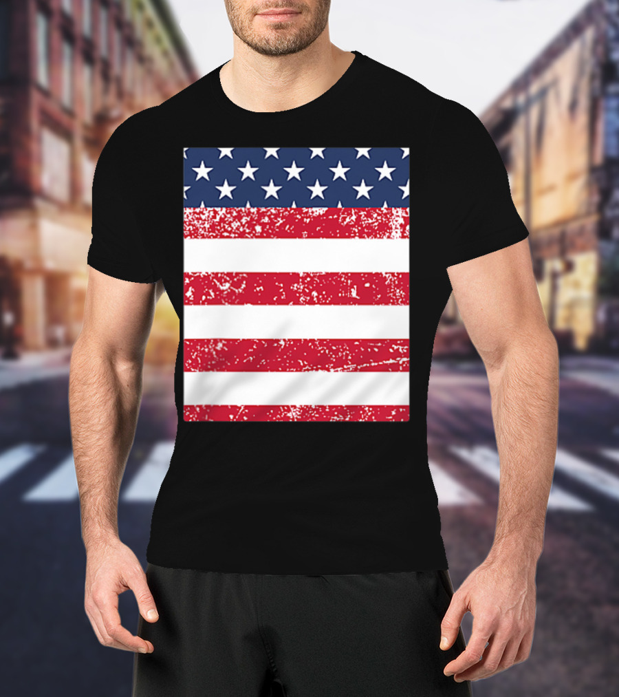 USA Pocket American Flag T-Shirt