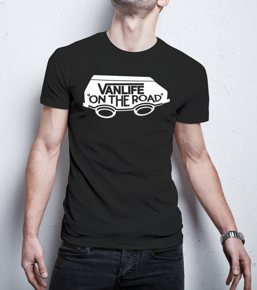 Vanlife On The Road Skater Surfer Campervan T-Shirt