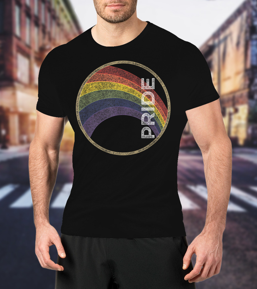 Vintage Rainbow Circle Pride T-Shirt