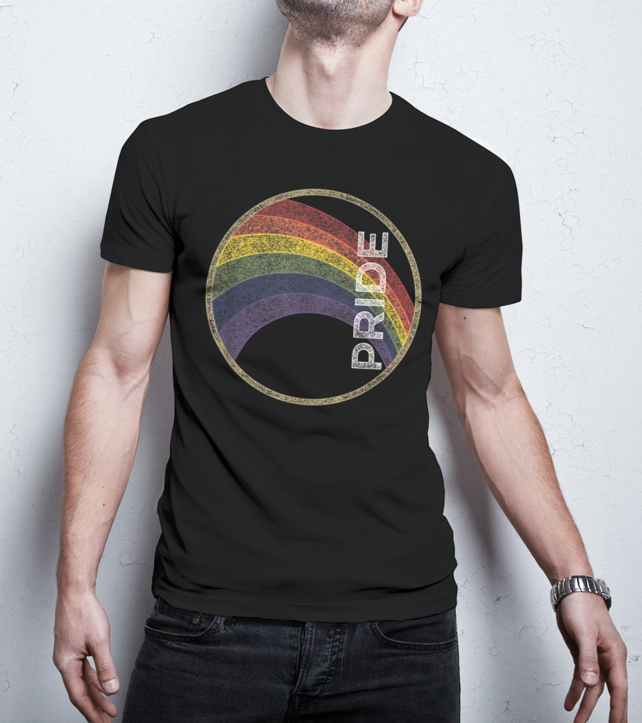Vintage Rainbow Circle Pride T-Shirt