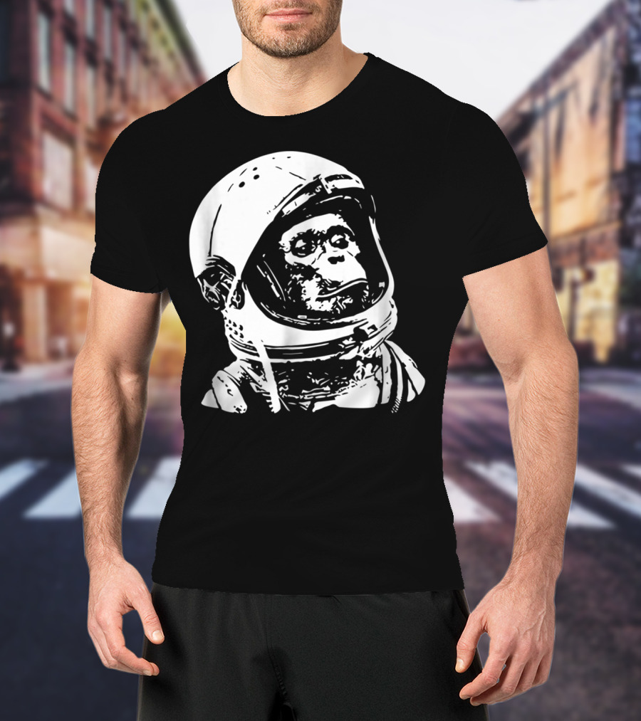 Vintage Space Astronaut Monkey Iconic Exploration T-Shirt