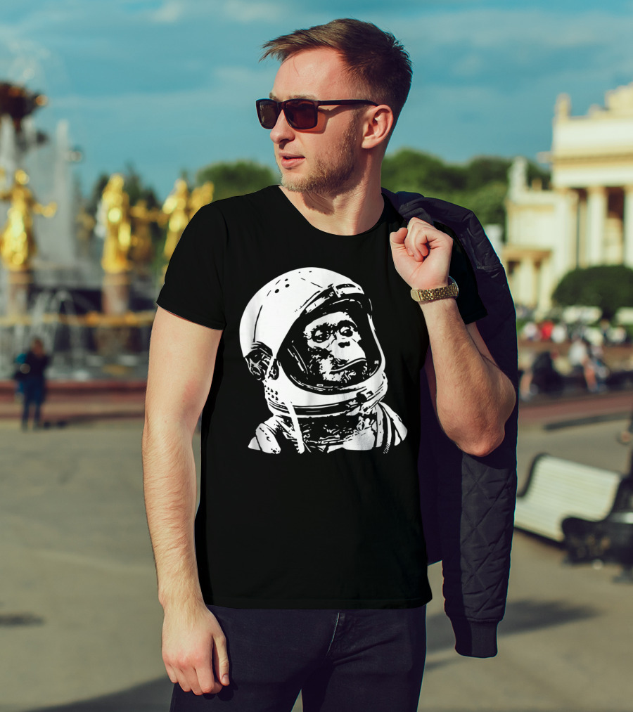 Vintage Space Astronaut Monkey Iconic Exploration T-Shirt