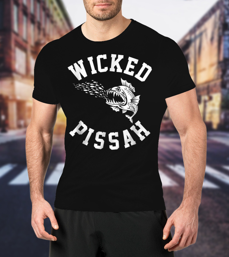 Wicked Pissah Funny Boston Slang Fish T-Shirt