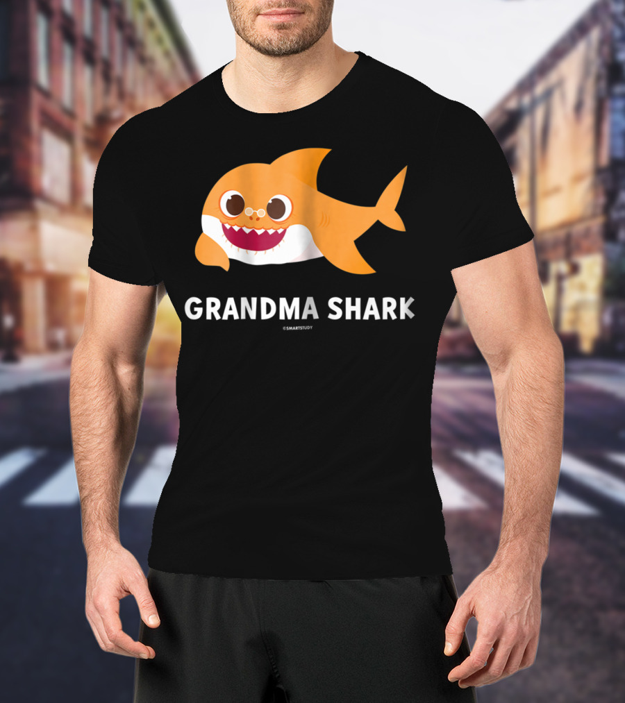 Grandma Shark Pinkfong SmartStudy Official Merchandise T-Shirt