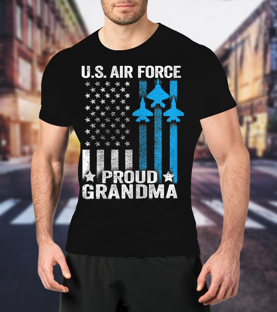 U.S. Air Force Proud Grandma Stars And Jets USAF T-Shirt