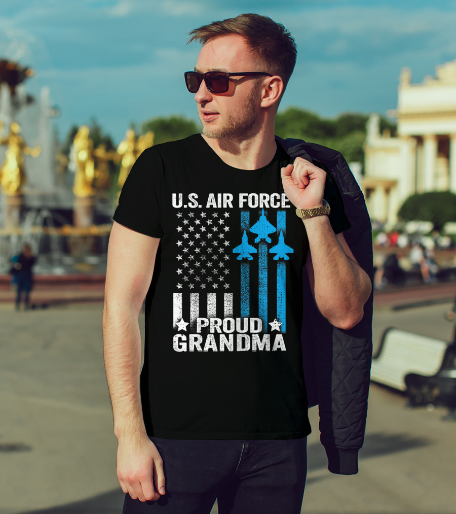 U.S. Air Force Proud Grandma Stars And Jets USAF T-Shirt
