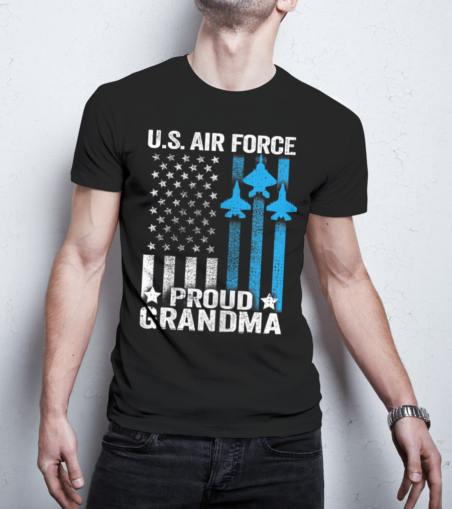 U.S. Air Force Proud Grandma Stars And Jets USAF T-Shirt