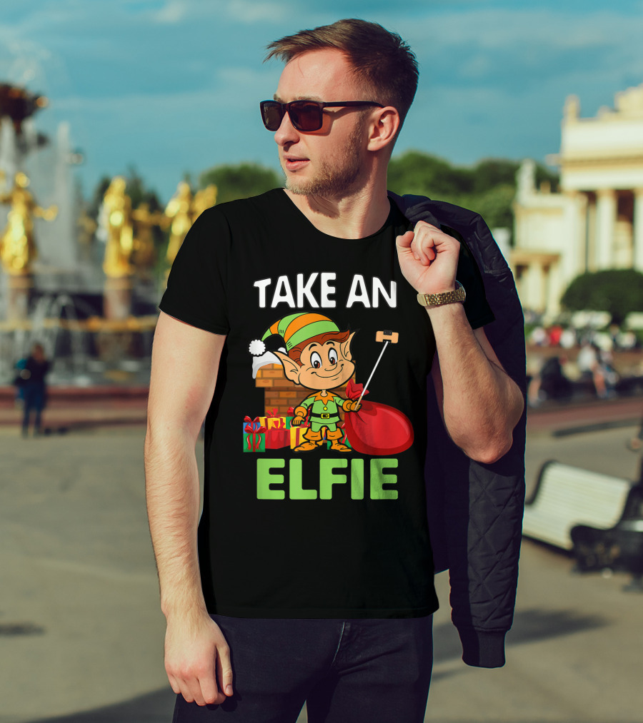 Take An Elfie Elf Family Christmas Holiday T-Shirt