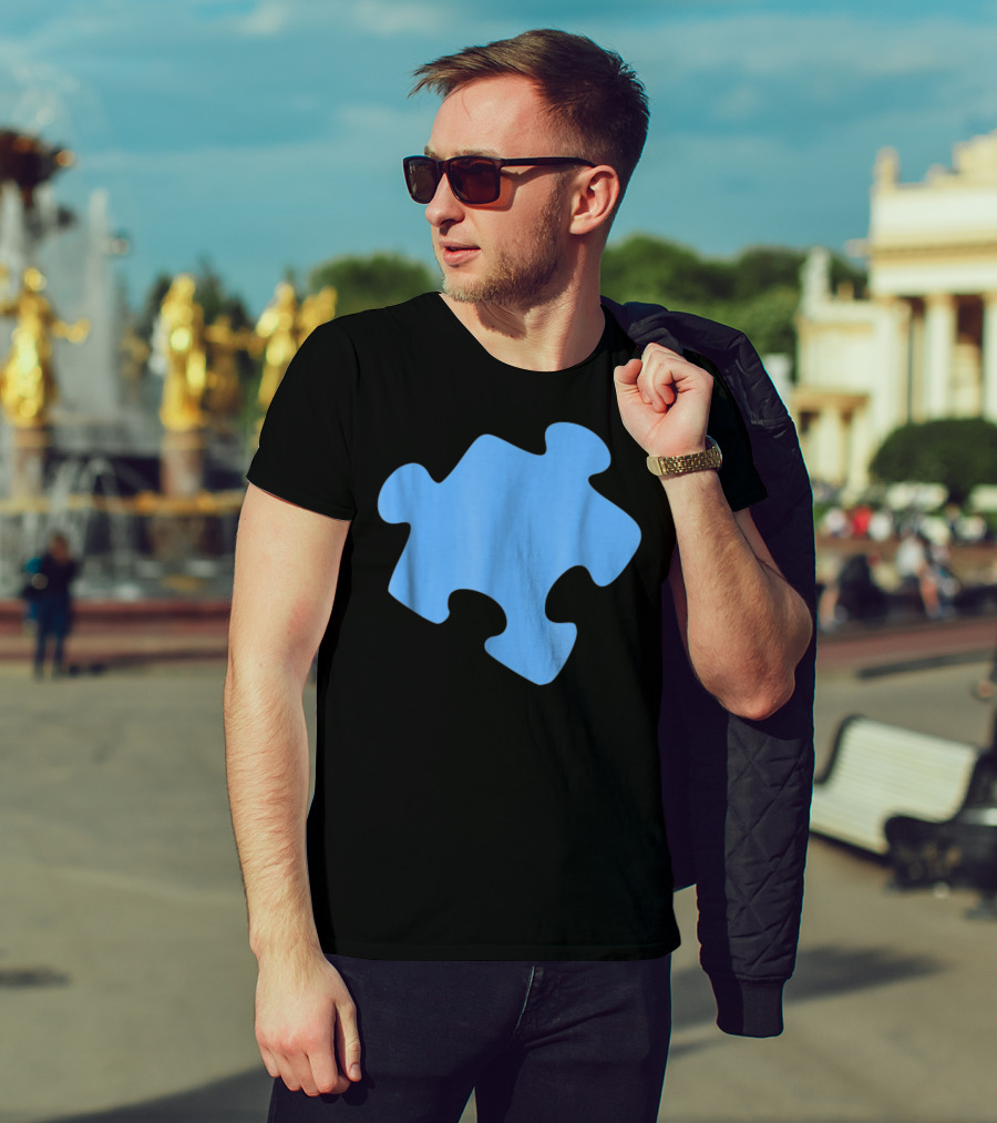 Blue Jigsaw Puzzle Piece T-Shirt