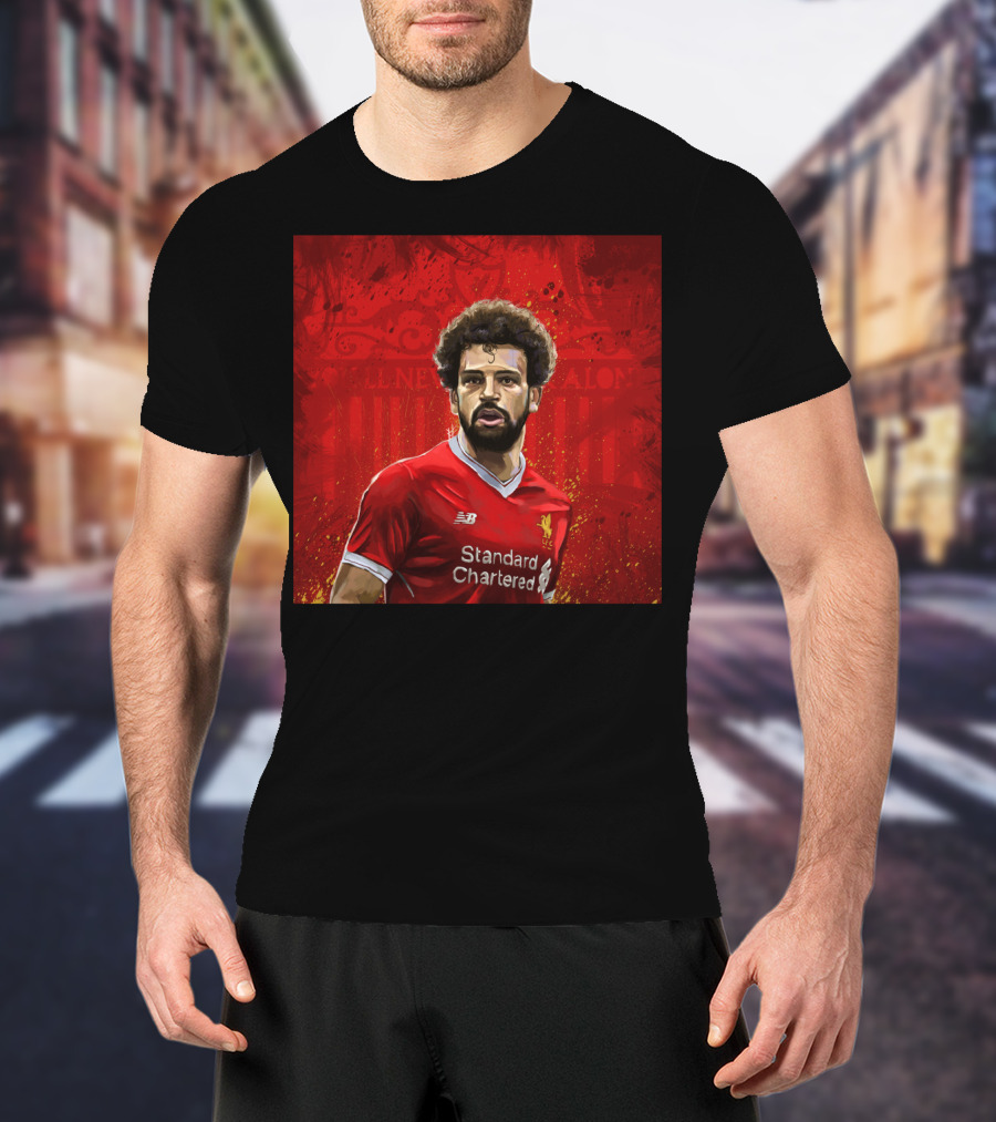 Liverpool Mohamed Salah Standard Chartered Red Jersey T-Shirt