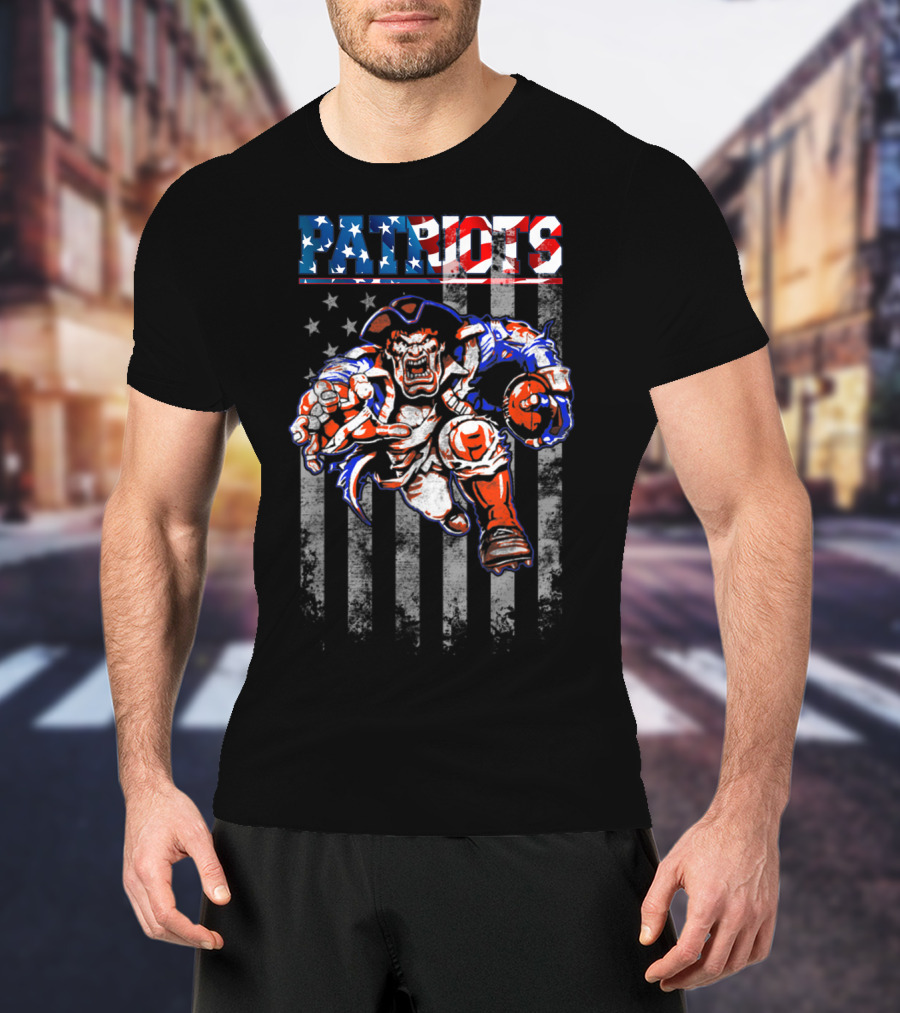 Patriotic American Football Fans New England Patriots T-Shirt