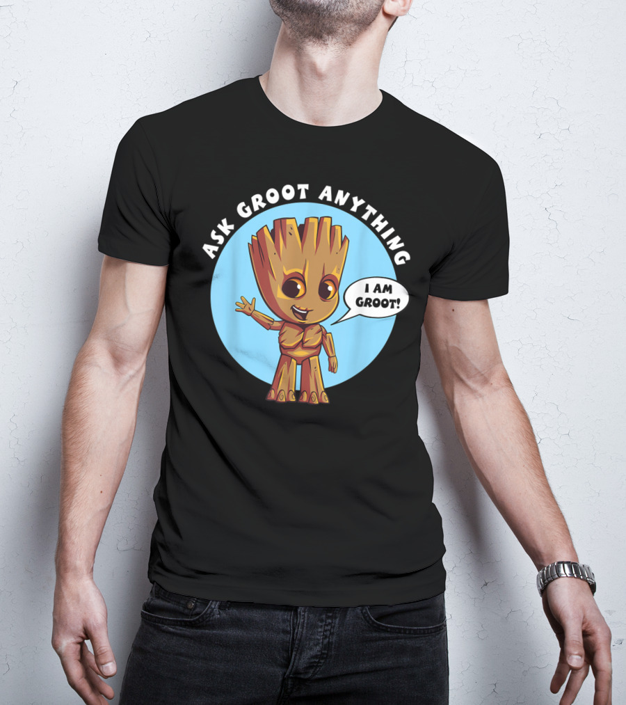 Ask Groot Anything I Am Groot Marvel T-Shirt