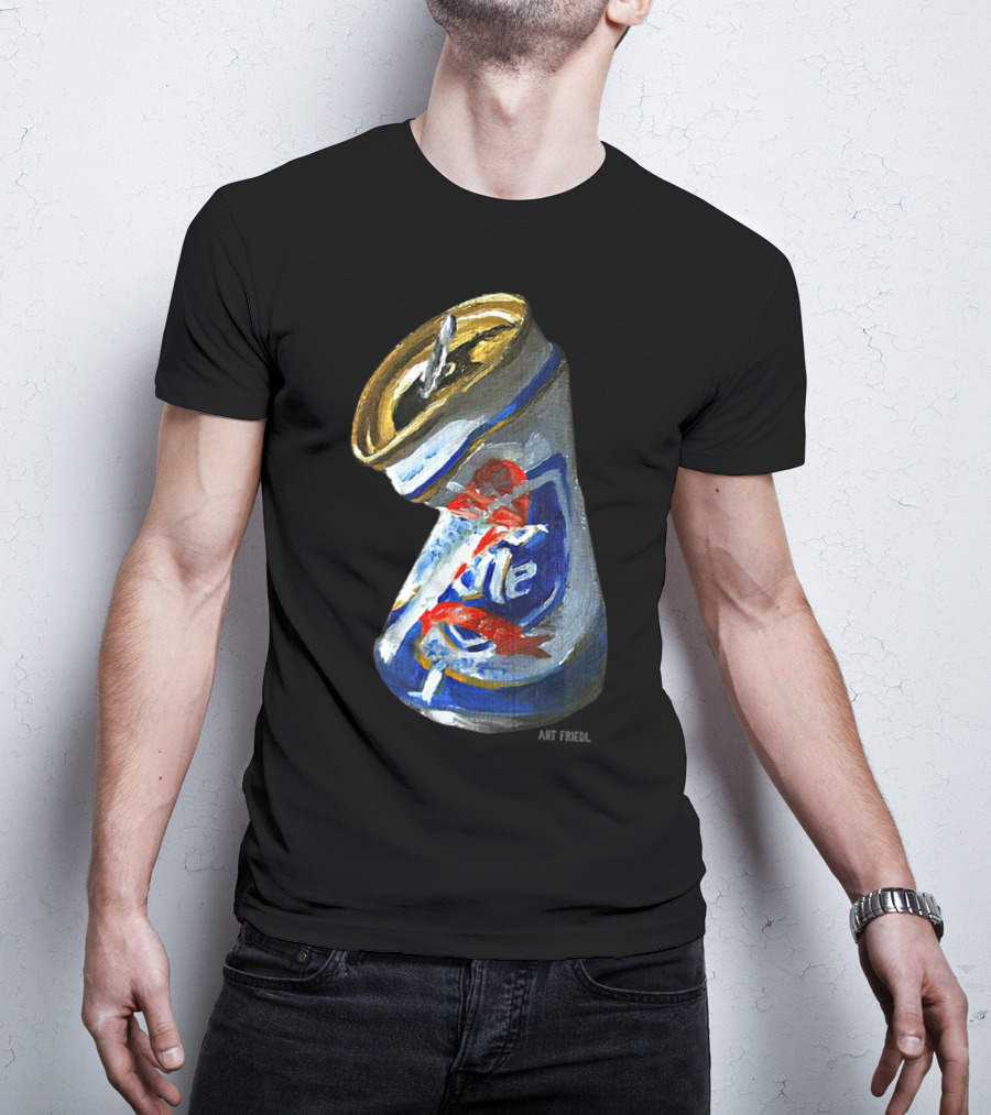 Pabst Blue Ribbon Crushed Beer Can T-Shirt