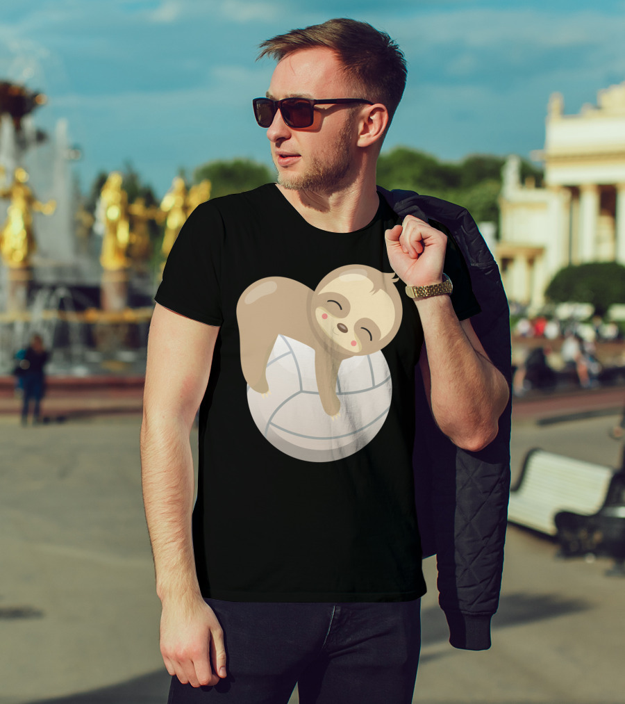 Sloth Volleyball Animal Love Cute Sleeping Baby T-Shirt