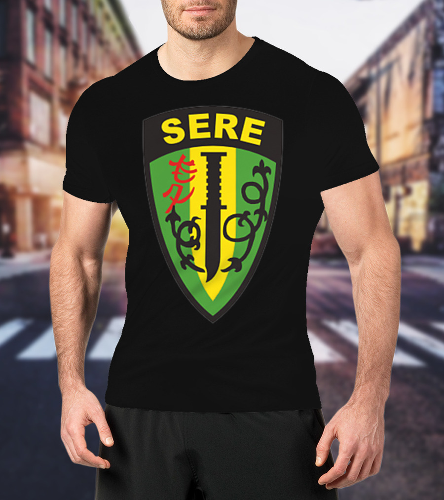 SERE Survival Evasion Resistance And Escape Military Patch With Dagger Emblem T-Shirt