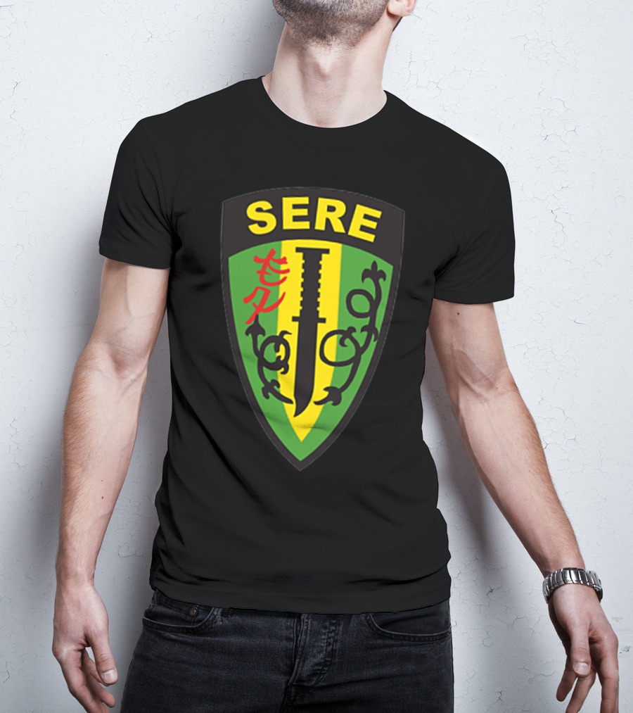 SERE Survival Evasion Resistance And Escape Military Patch With Dagger Emblem T-Shirt