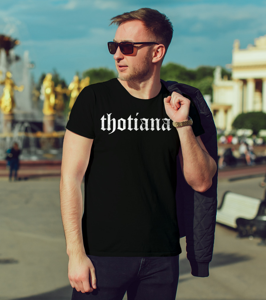 THOTIANA Classic Distressed Style Thotiana Gothic Font T-Shirt