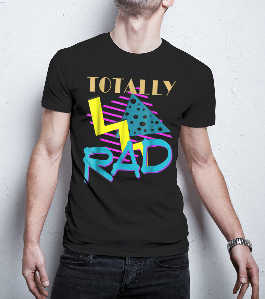 Totally Rad 1980s Vintage Eighties Style With Geometric T-Shirt