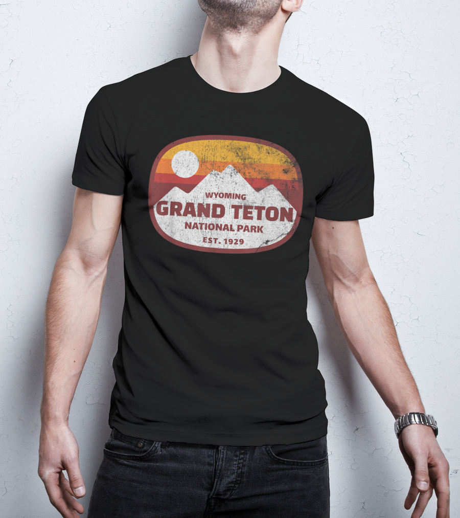 Wyoming Grand Teton National Park Est. 1929 Retro T-Shirt