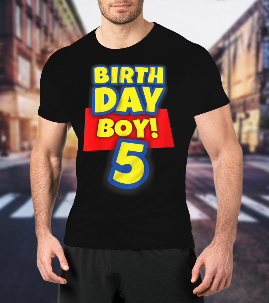 Birthday Boy 5 Year Old Toy Story Kids T-Shirt