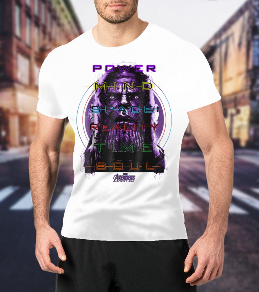 Marvel Avengers Infinity War Thanos Power Mind Space Reality Time Soul T-Shirt
