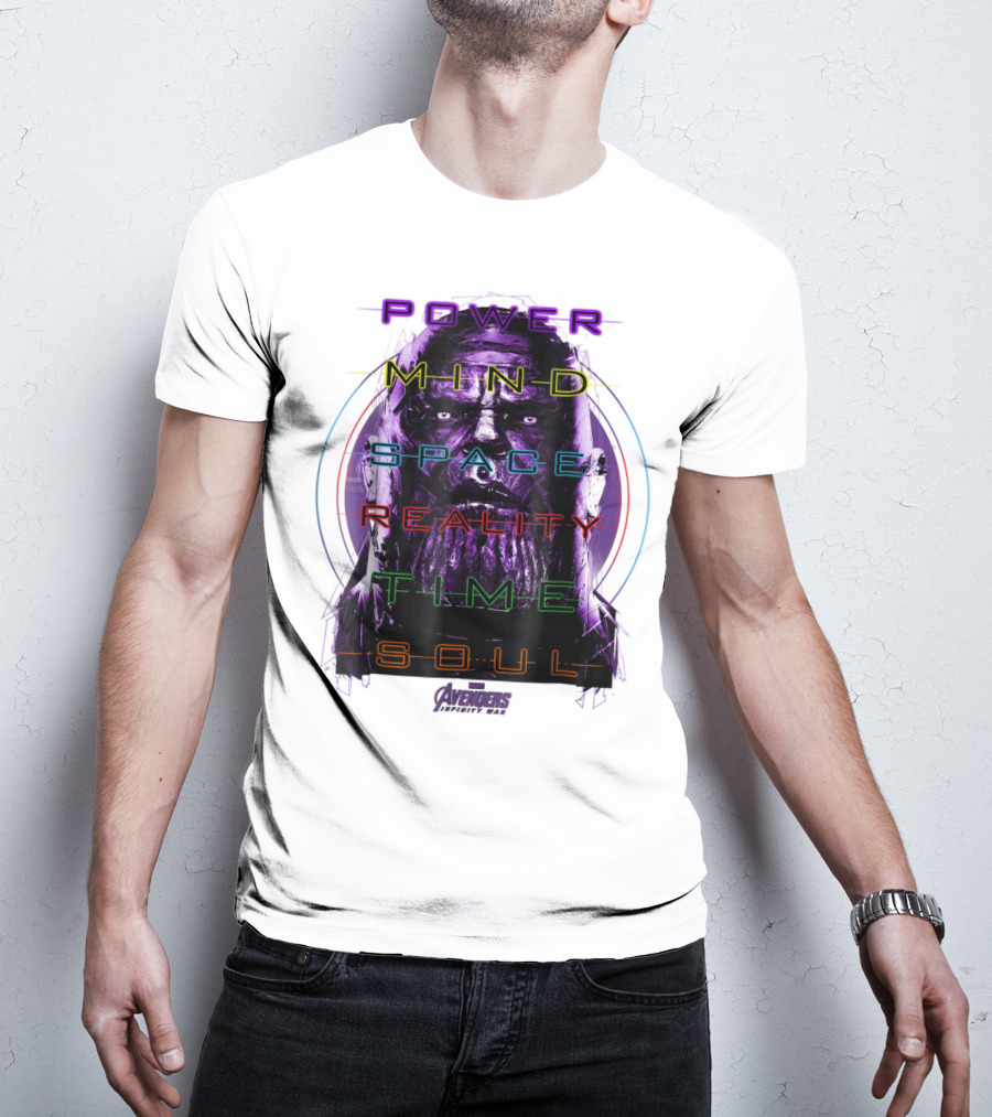 Marvel Avengers Infinity War Thanos Power Mind Space Reality Time Soul T-Shirt