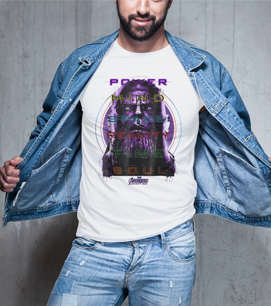 Marvel Avengers Infinity War Thanos Power Mind Space Reality Time Soul T-Shirt