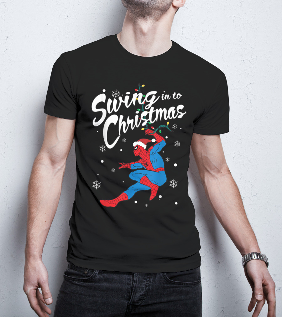 Swing In To Christmas With Marvel Spider-Man T-Shirt