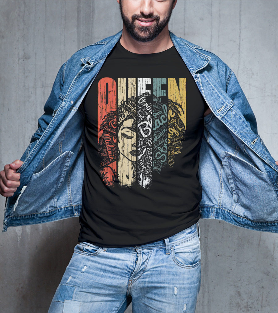Queen Melanin Black Strong Empowered African American Woman T-Shirt