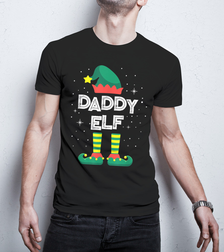 Daddy Elf Funny Family Holiday Christmas T-Shirt