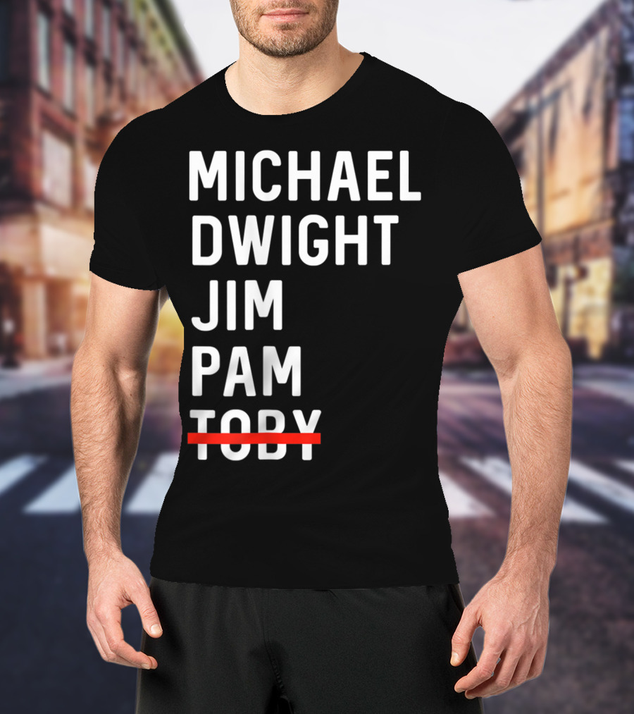Michael Dwight Jim Pam Toby Crossed Out T-Shirt