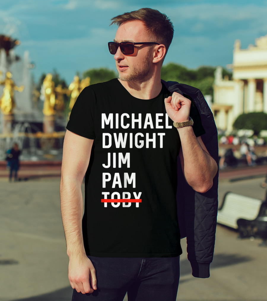 Michael Dwight Jim Pam Toby Crossed Out T-Shirt