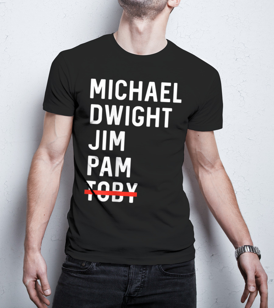 Michael Dwight Jim Pam Toby Crossed Out T-Shirt