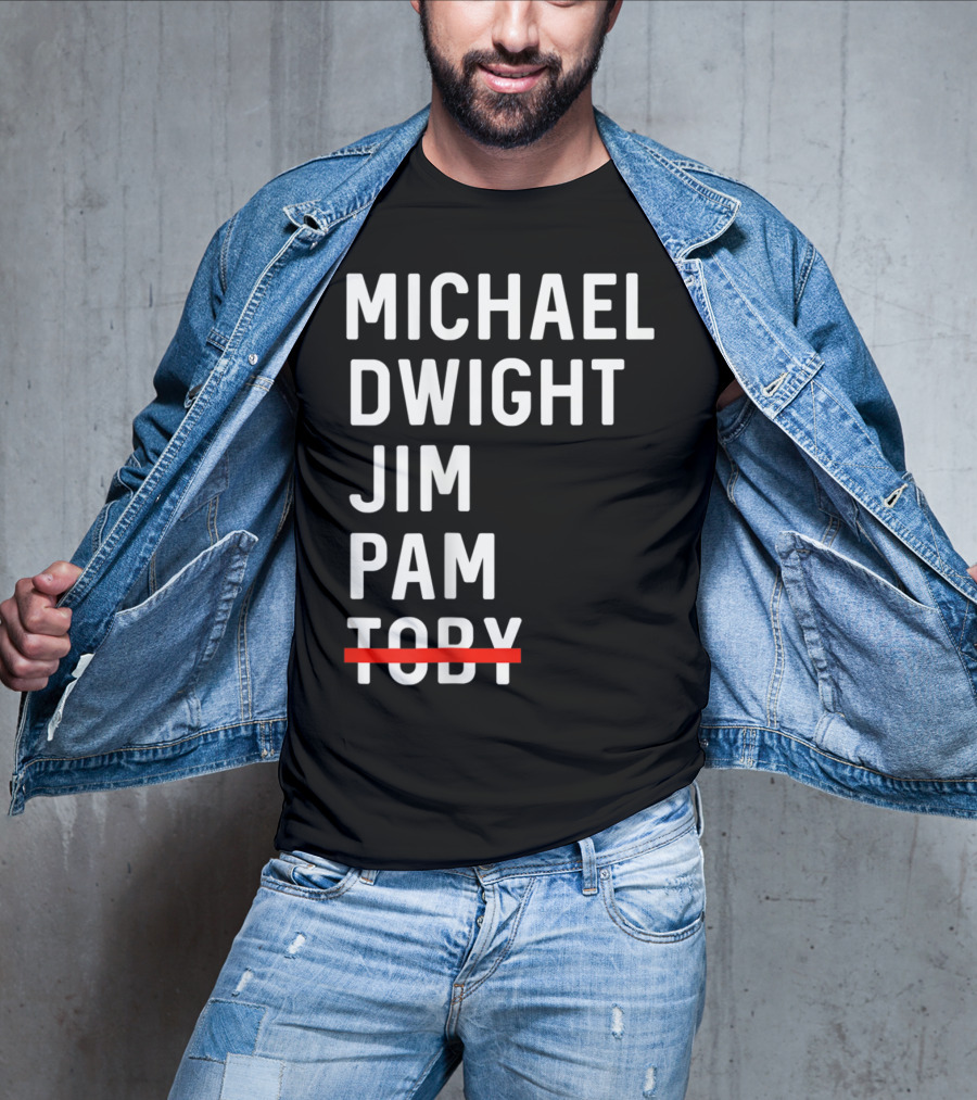 Michael Dwight Jim Pam Toby Crossed Out T-Shirt