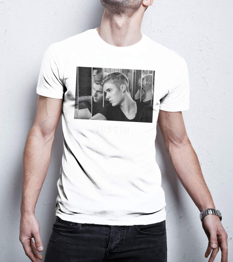 Justin Bieber Reflection Mirror Photography T-Shirt