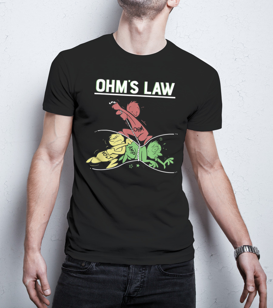OHM'S LAW VOLT AMP Funny Electrical Electronics Engineer T-Shirt