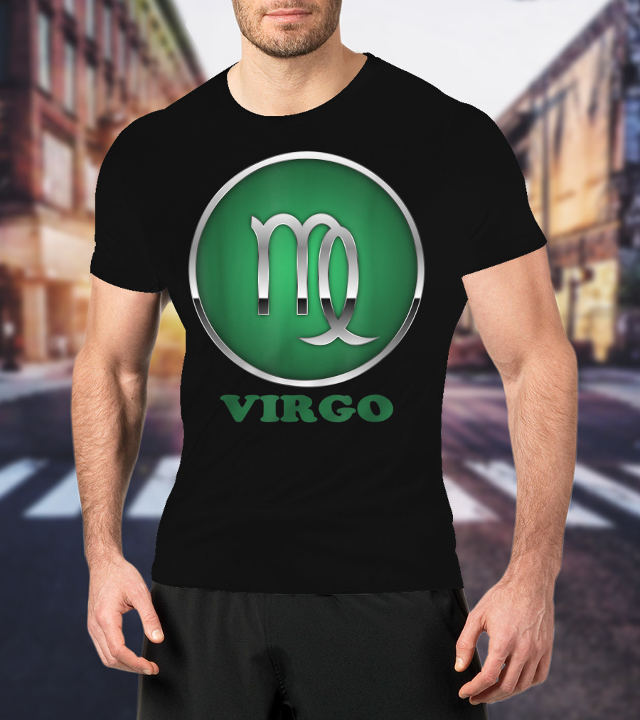 Virgo Personalidad El Signo Del Zodíaco Símbolo Icońico Verde T-Shirt