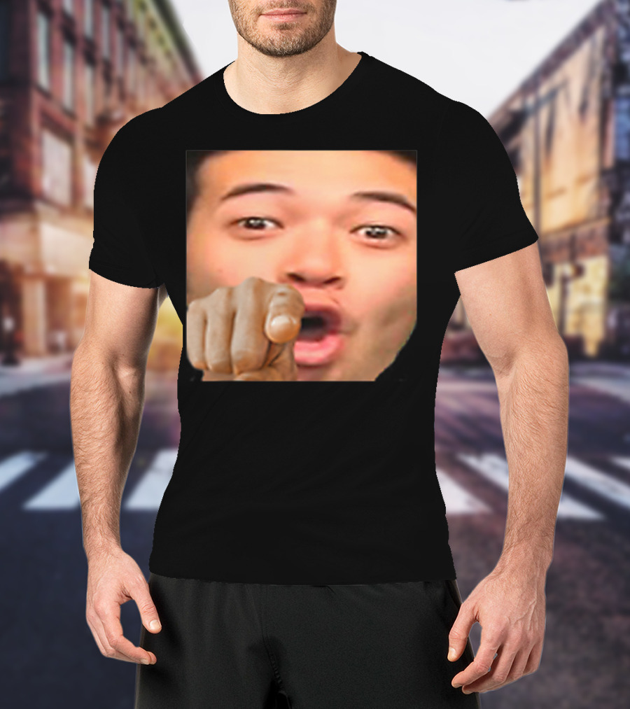 Pogyou Corner Emote Pointing Face Twitch Reaction T-Shirt