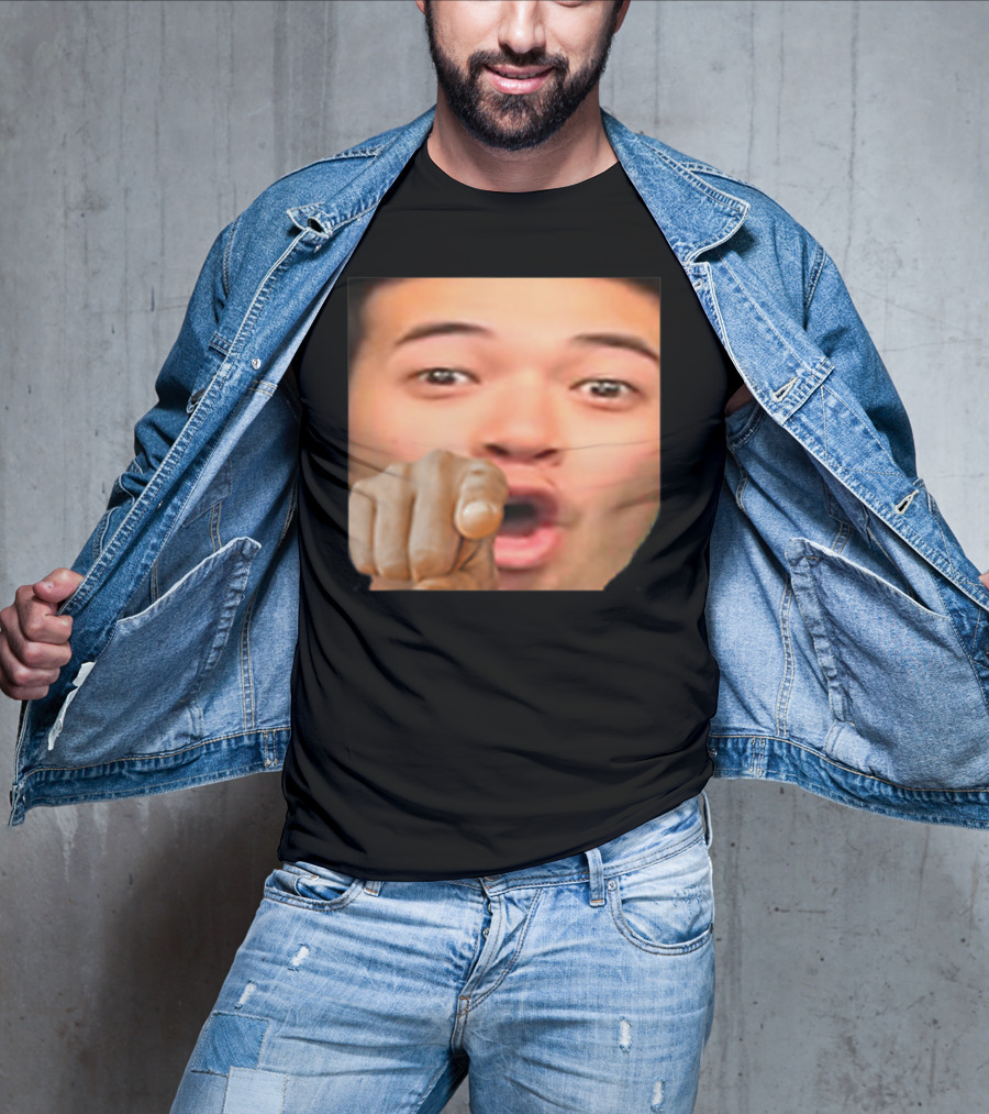Pogyou Corner Emote Pointing Face Twitch Reaction T-Shirt