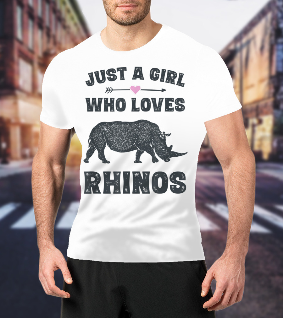 Just A Girl Who Loves Rhinos T-Shirt