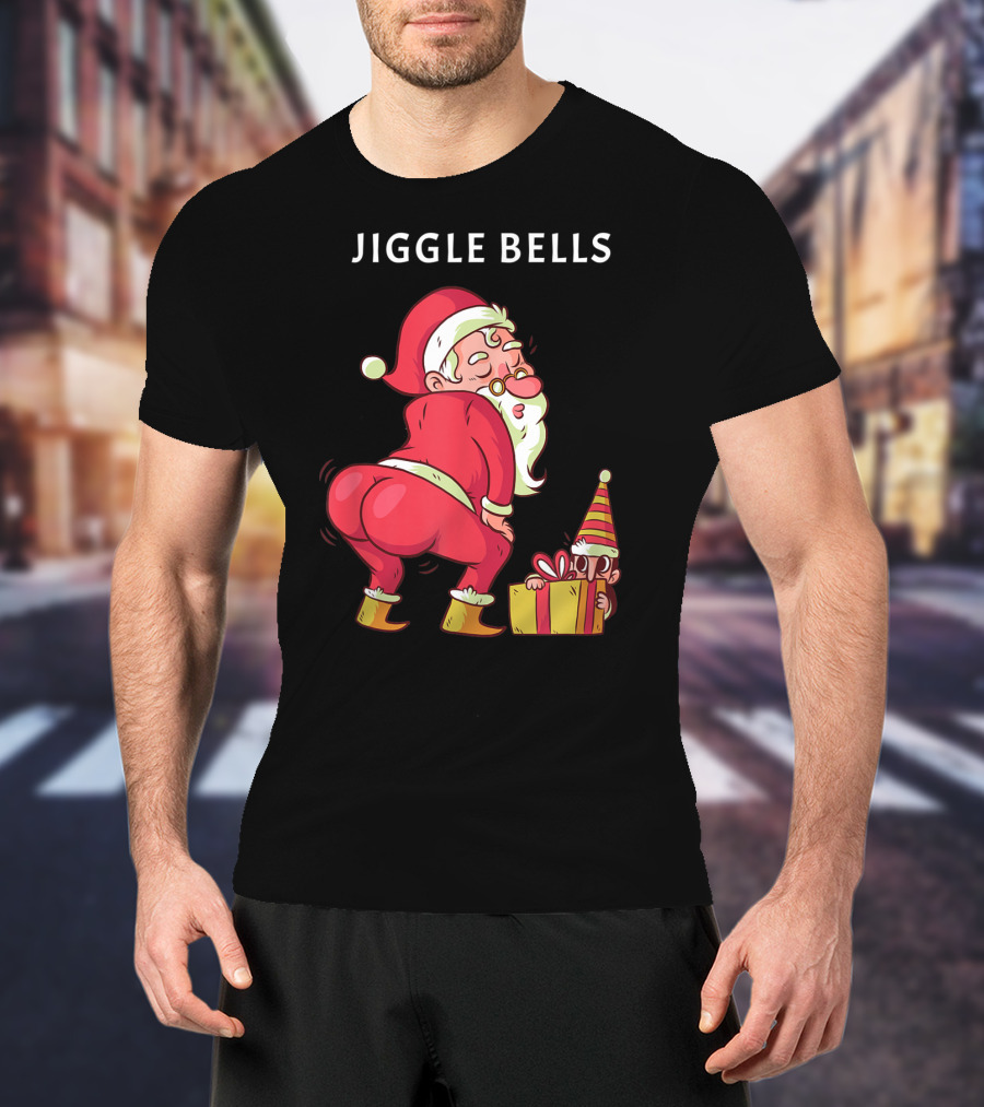 Jiggle Bells Santa Twerking With Gift T-Shirt