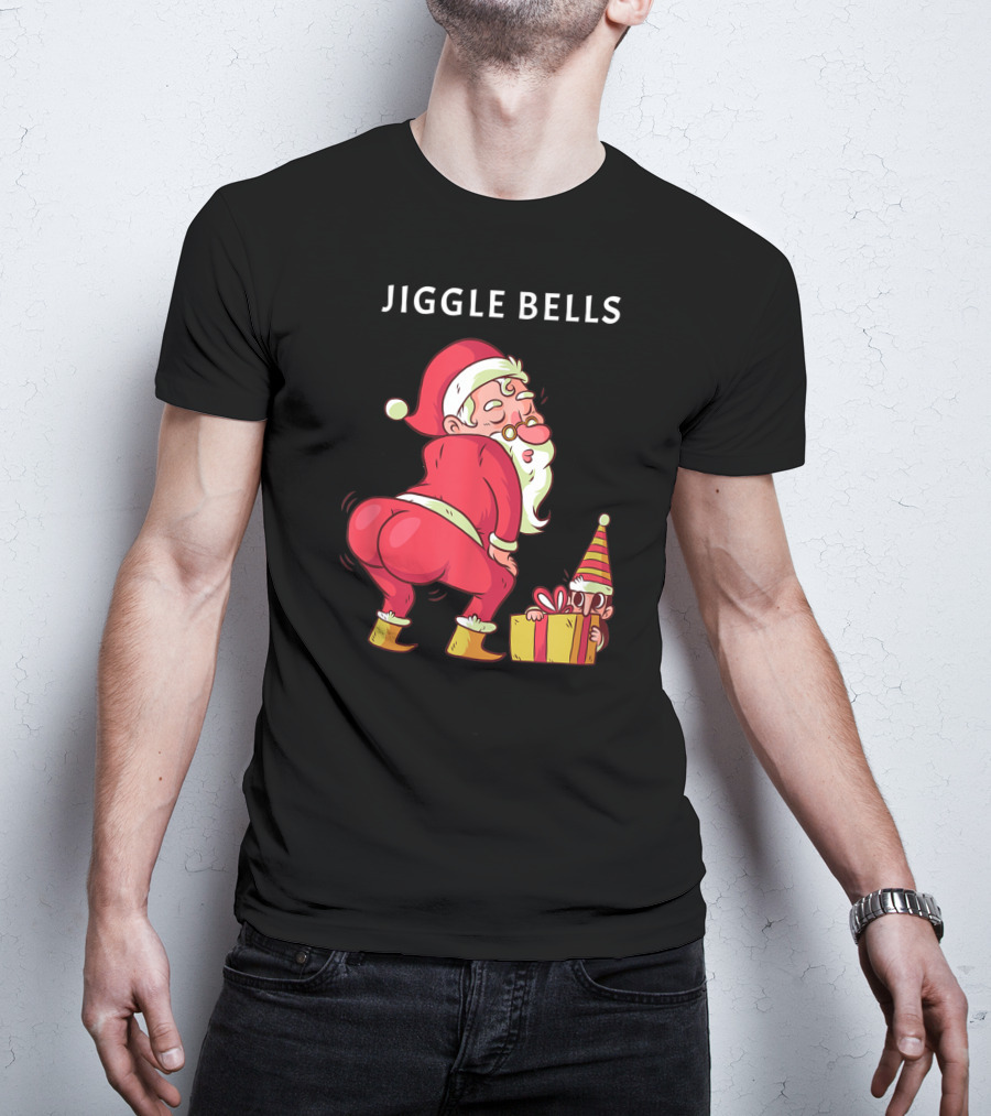 Jiggle Bells Santa Twerking With Gift T-Shirt