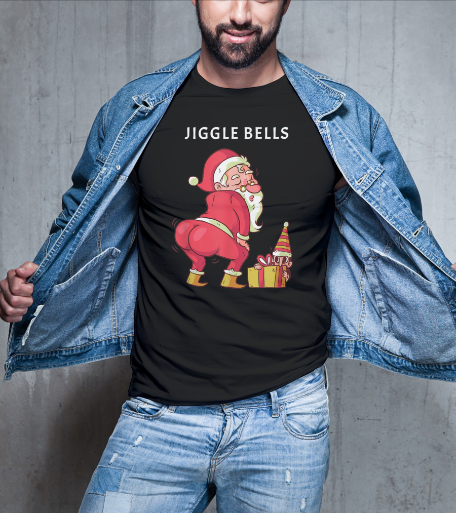 Jiggle Bells Santa Twerking With Gift T-Shirt