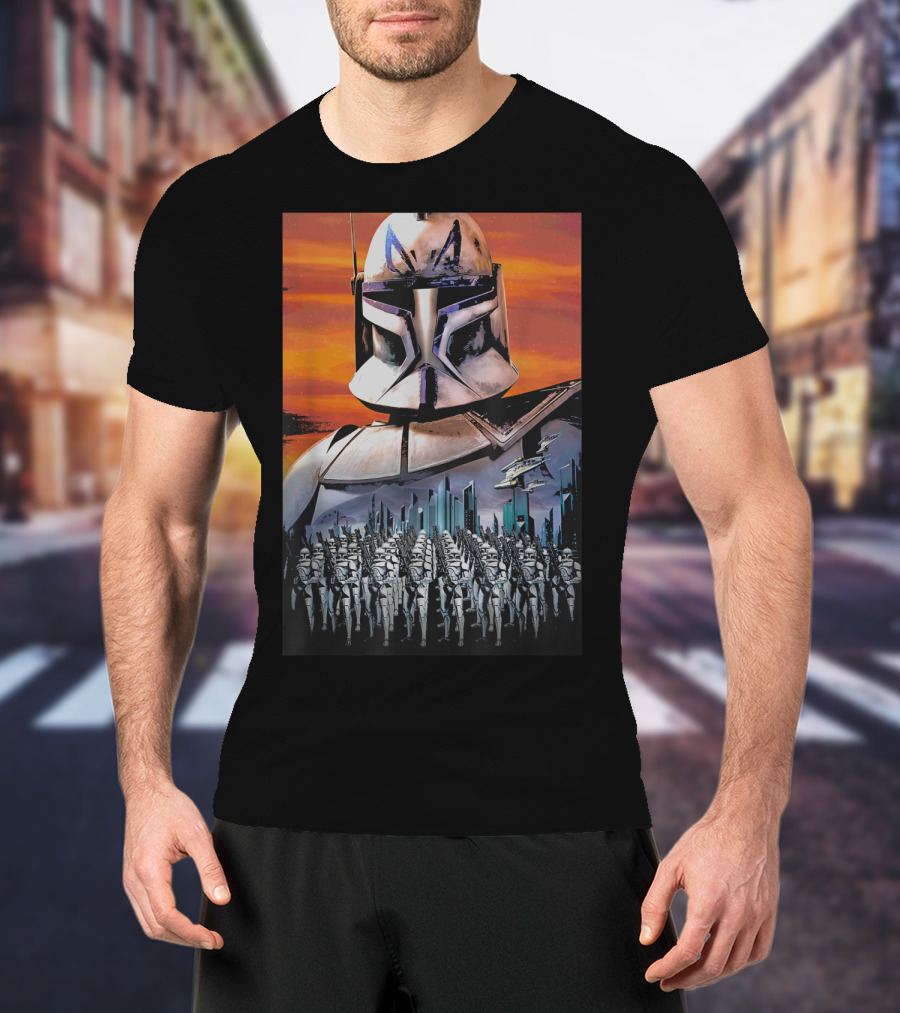Star Wars Clone Wars Captain Rex And Clone Trooper Army T-Shirt