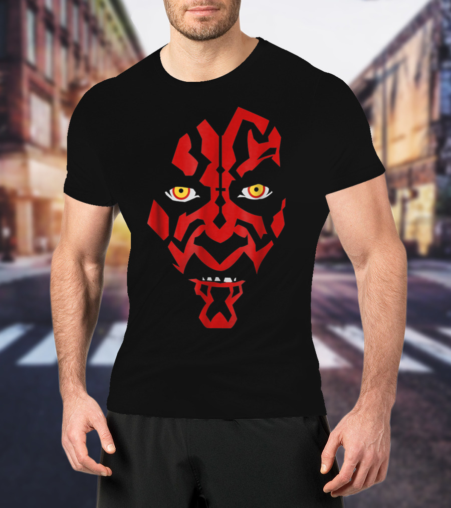 Star Wars Darth Maul Creeping Hooded Face T-Shirt