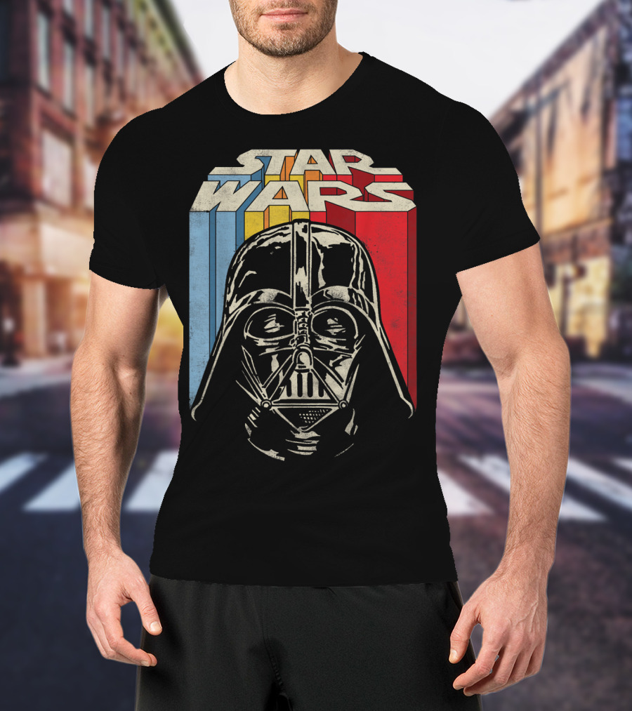 Star Wars Darth Vader Vintage Retro Stripes T-Shirt