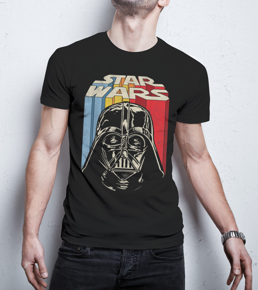 Star Wars Darth Vader Vintage Retro Stripes T-Shirt